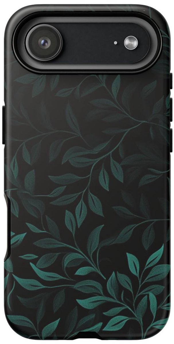Donkergroen Bladerenpatroon – Telefoonhoesje Geschikt voor iPhone 17 Air
