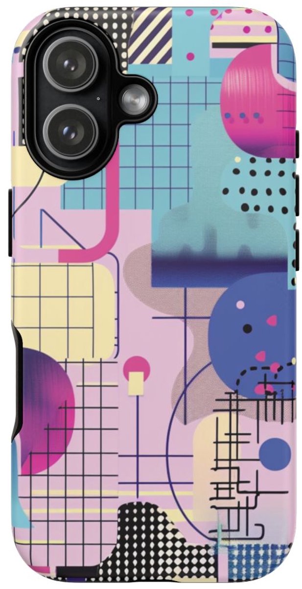 Kleurrijk Abstract Geometrisch Patroon – Telefoonhoesje Geschikt voor iPhone 17