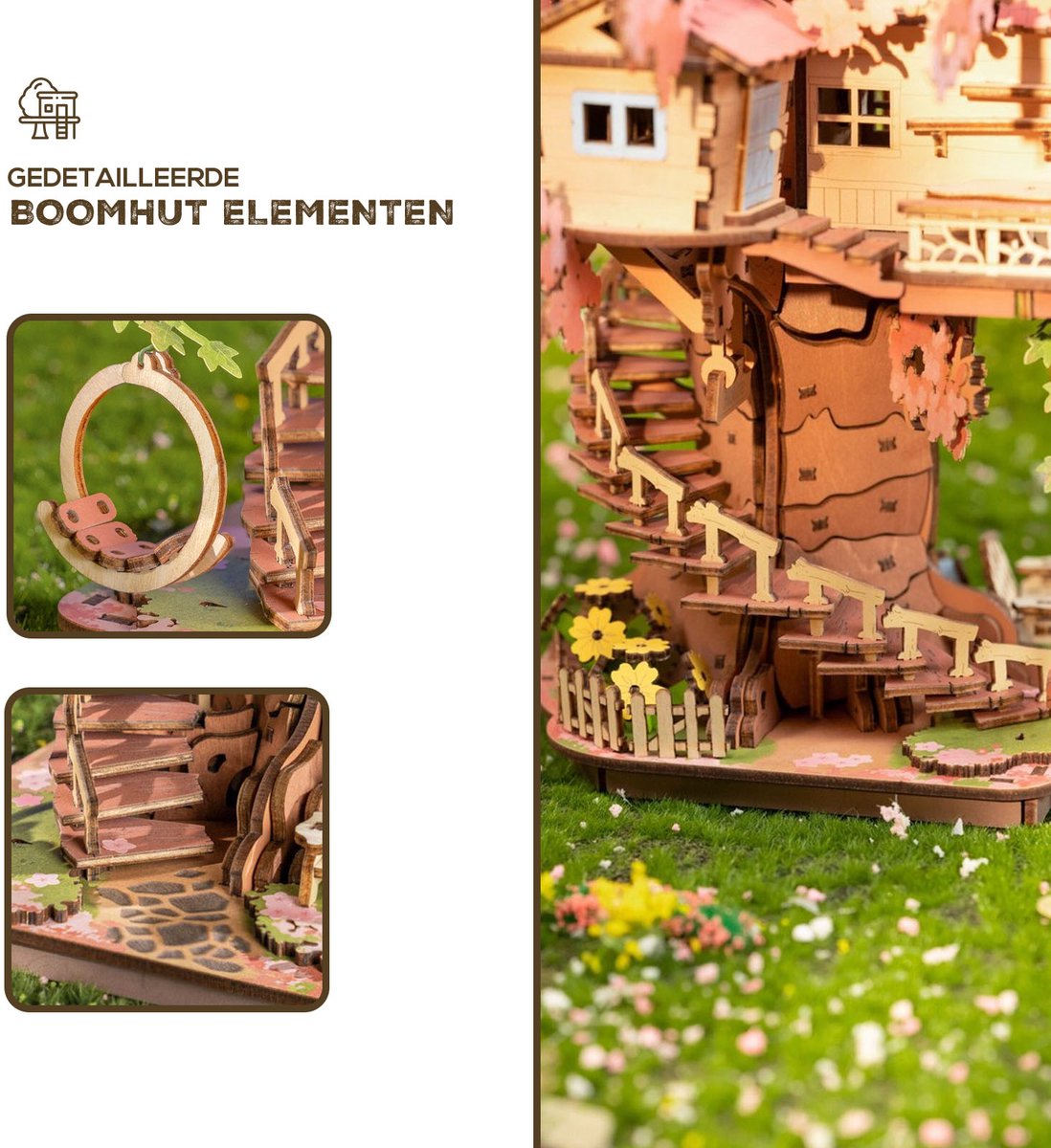 ROWOOD 3D Houten puzzel 5 verdiepingen Pagode, Japanse tempel modelbouwset voor volwassenen om te bouwen, doe-het-zelf houten modelbouwconstructies, knutselsets, ideaal als kerst- en verjaardagscadeau