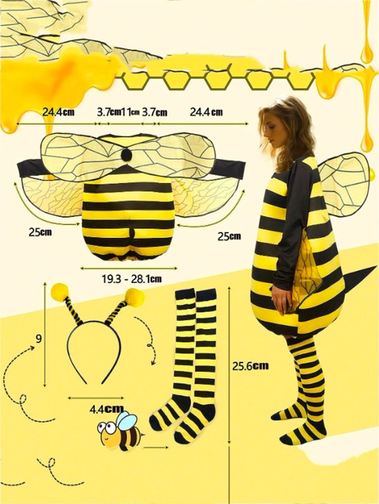 Halloween kostuum - Halloween bijen kostuum - Bee Ladybug Adult Cosplay Costume Holiday Costume Carnival Halloween