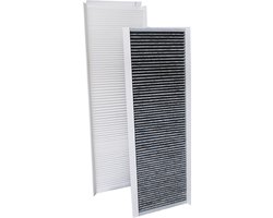 AllSpares WTW-Filter (set van 2) Filterklasse G4 + Actieve Koolstoffilter geschikt voor Zehnder ComfoAir Q350/450/600 (500x158x21mm / 500x158x21mm)