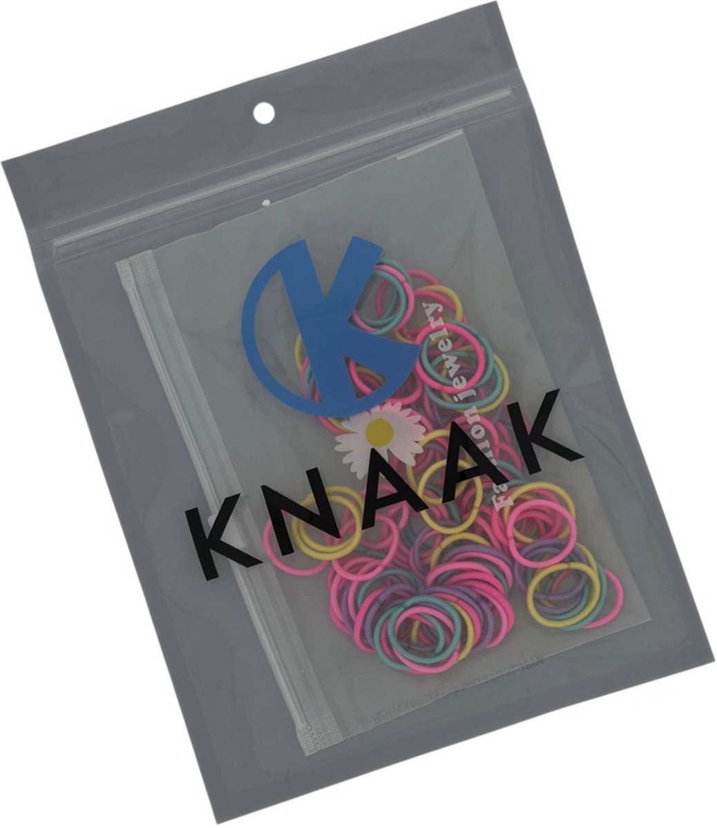 Knaak Gekleurde Haarelastiekjes - 2 mm Dik - Elastiek - Haar Accessoires - 100 stuks - Pastel kleur — cadeau in Mode & Accessoires - foto 4