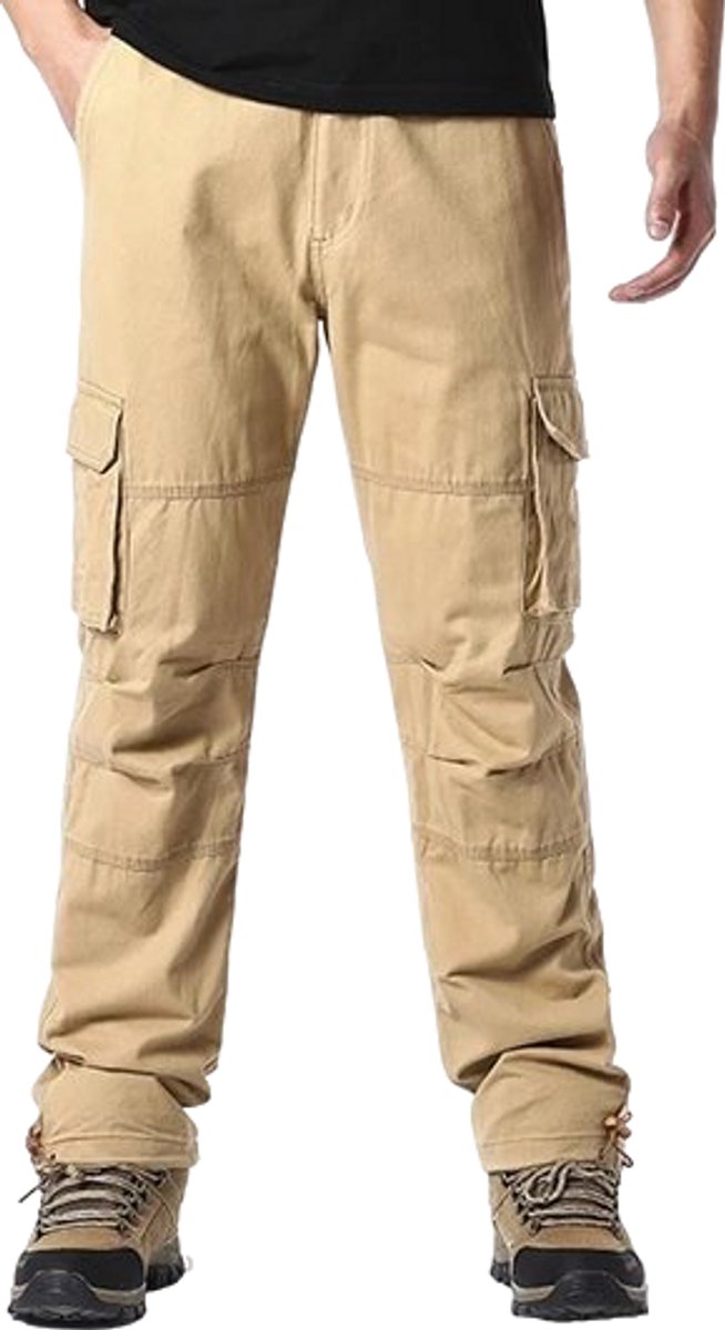 Lange Cargobroek Heren Werkbroek Stevig Outdoor Licht Beige
