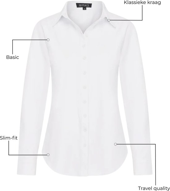 Mi Piace Chemisier de voyage blanc 60840 Taille XL