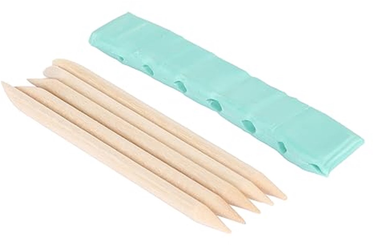 Horloge-lijm, multifunctionele horloge-reinigingsspatel, eenvoudige bediening, niet corrosief, 5 houten stokjes voor het verwijderen van stof, vuil en vet