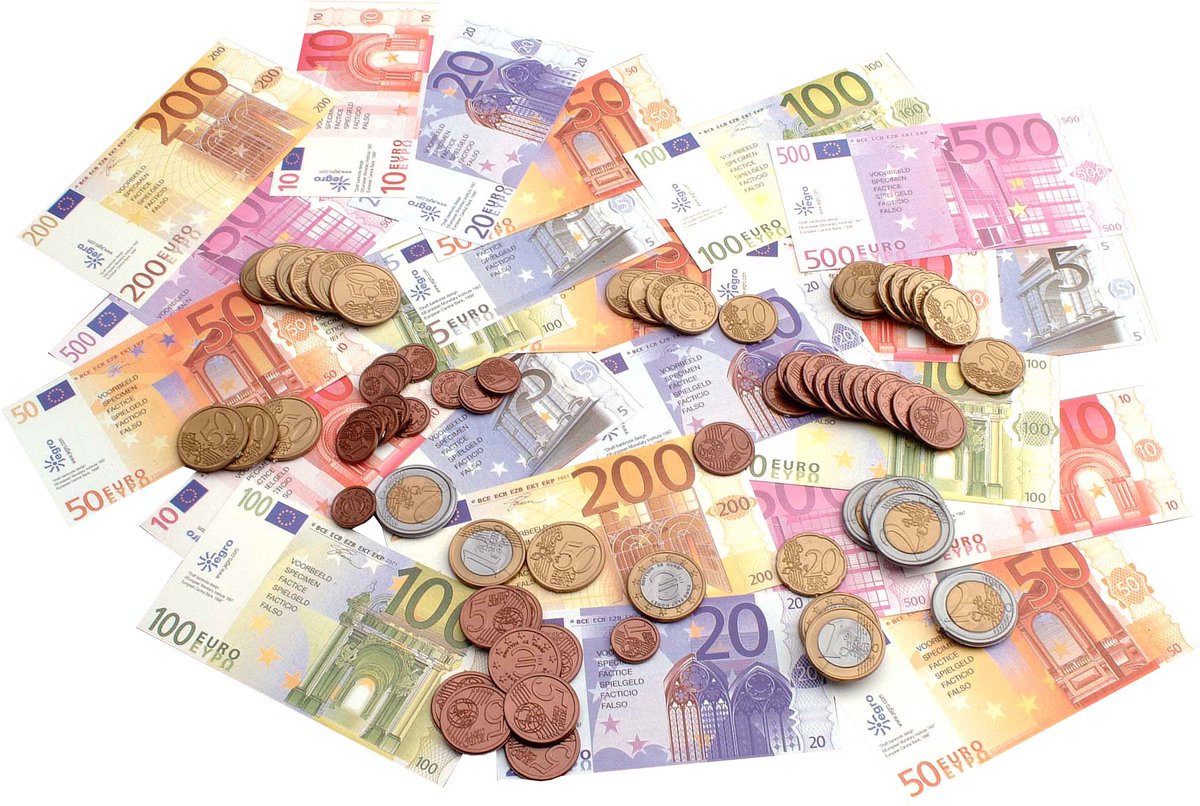 Wonday speelgeld set, 65 bankbiljetten, 80 munten