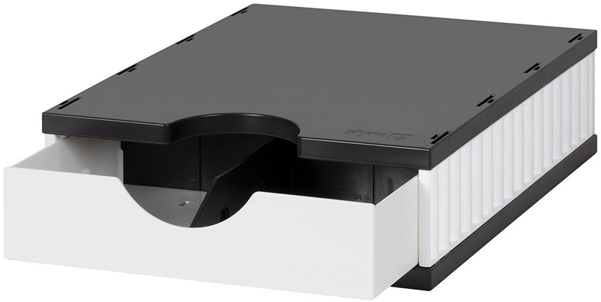 Styro sorteerstation styrodoc uno set, 1 vak, zwart/grijs