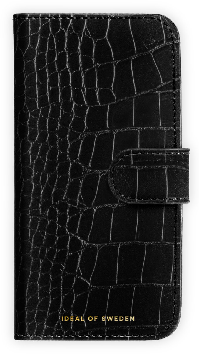iDeal of Sweden Magnet Wallet+ geschikt voor iPhone 17 Pro Black Croco - Zwart