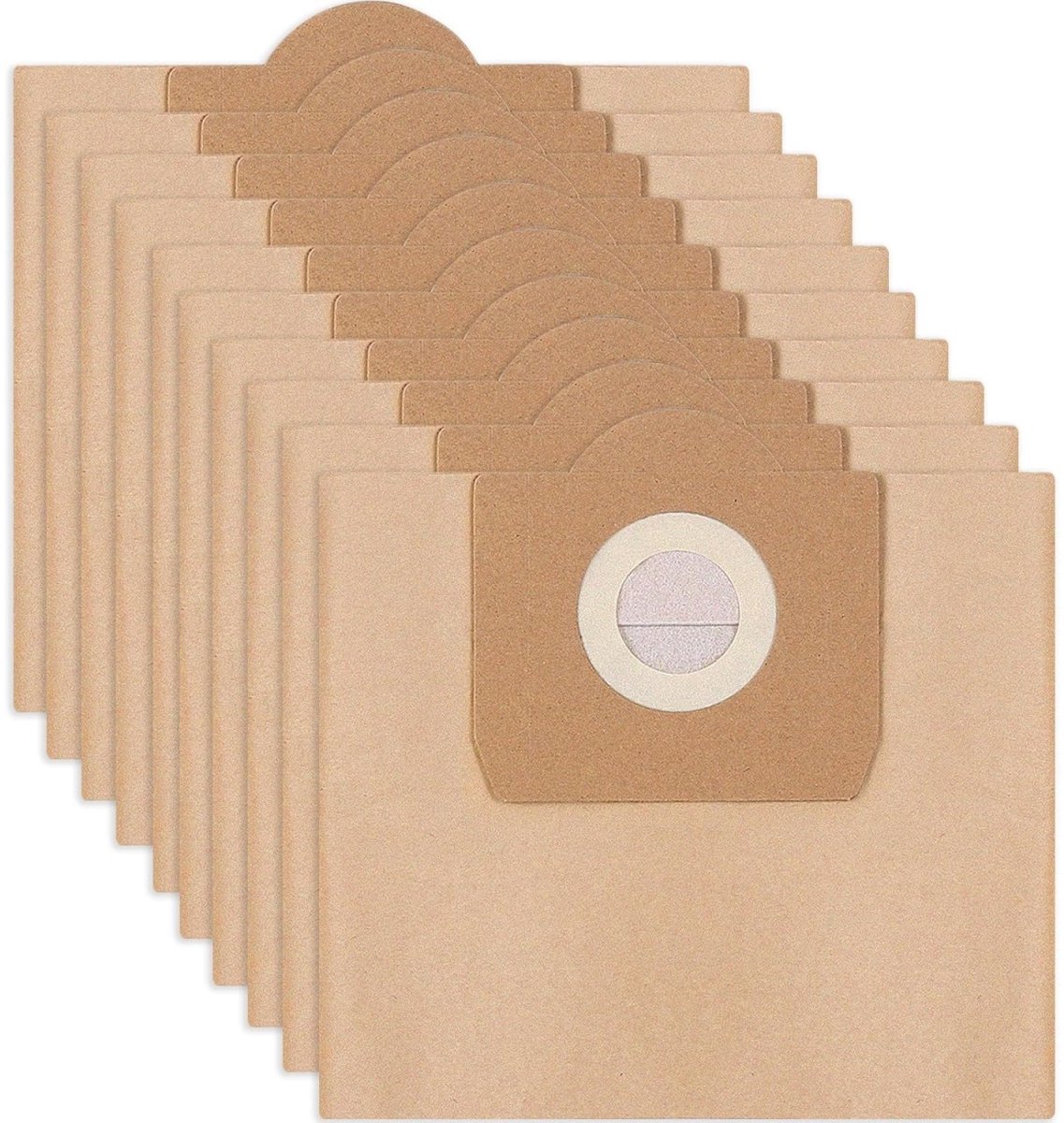 TOVBMUP 10 stuks Stofzuigerzakken - Stofzakken - Filterzakken - Papier - Geschikt voor Kärcher WD3 MV3 6.959-130.0 A 22xx Serie, A 25xx Serie, A26xx Serie