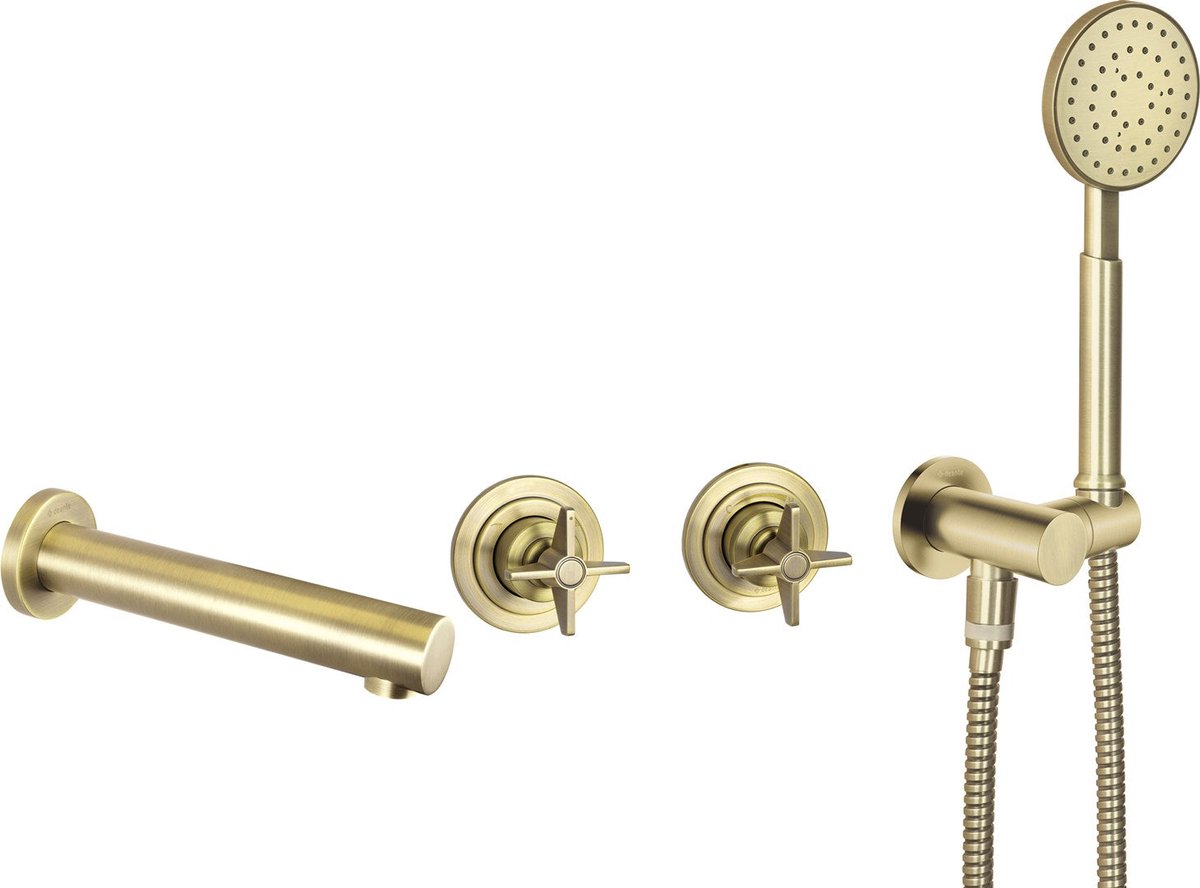 Concealed bath faucet with shower set