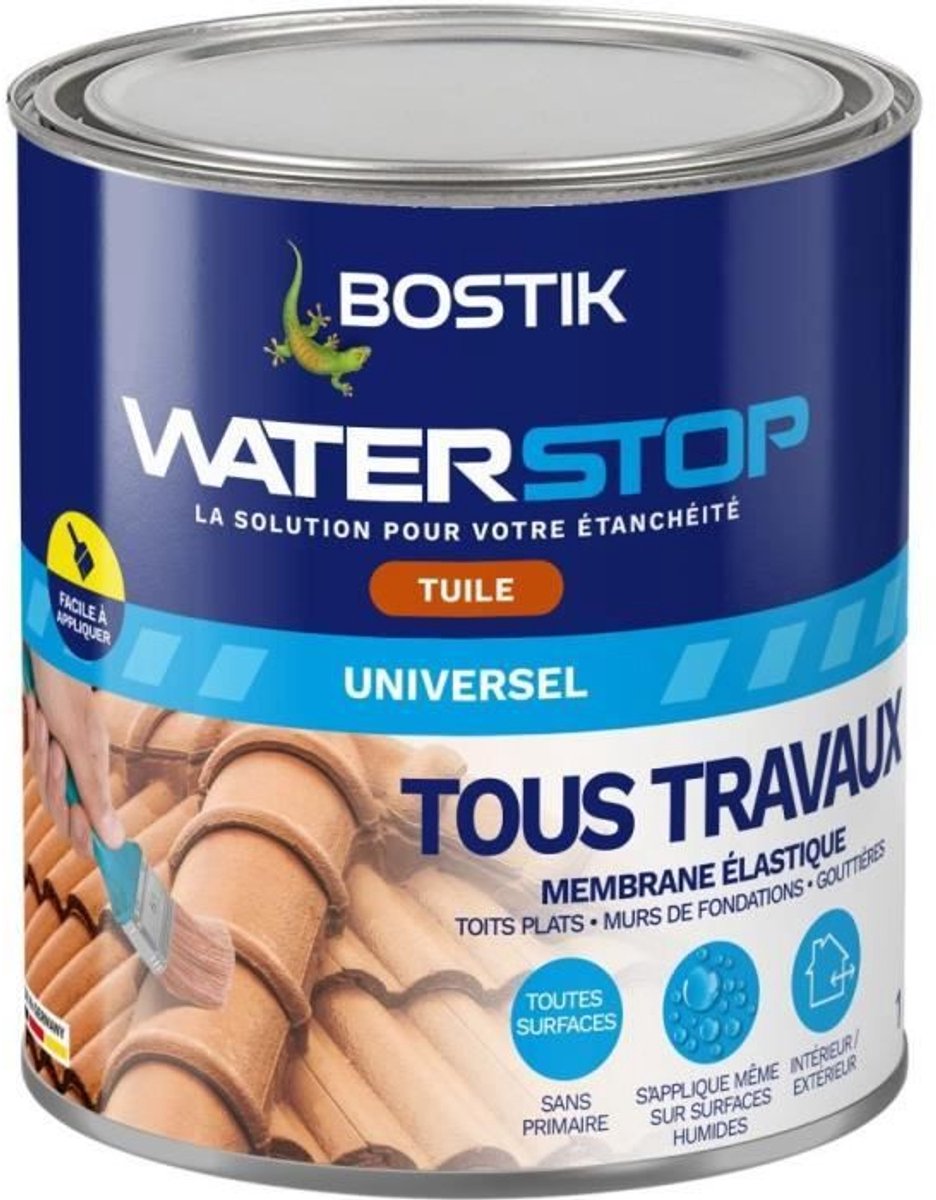 Waterdichtingsmembraan - BOSTIK - Waterstop - Lekreparatie - Pot van 1 kg - Tegelkleur