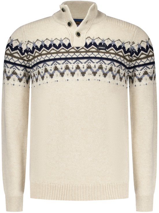 NZA - Pull en laine écru avec fermeture boutonnée