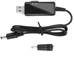 USB naar DC boosterkabel, powerbank router snoer 5V naar 9V / 12V step-up digitaal display instelbaar, 9V / 2A 12V / 1.5A uitgang, voor optische modem, draadloze router (0,8m / 2,6ft)