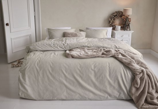 Rivièra Maison Hayes dekbedovertrek - Lits-Jumeaux XL - 260 x 200/220 cm - Zand van Merkloos — afbeelding 4