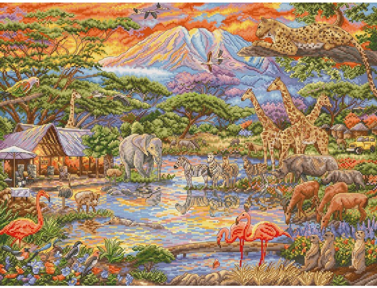 Borduurpakket LETI 9941 - Wild Africa - Wild Afrika