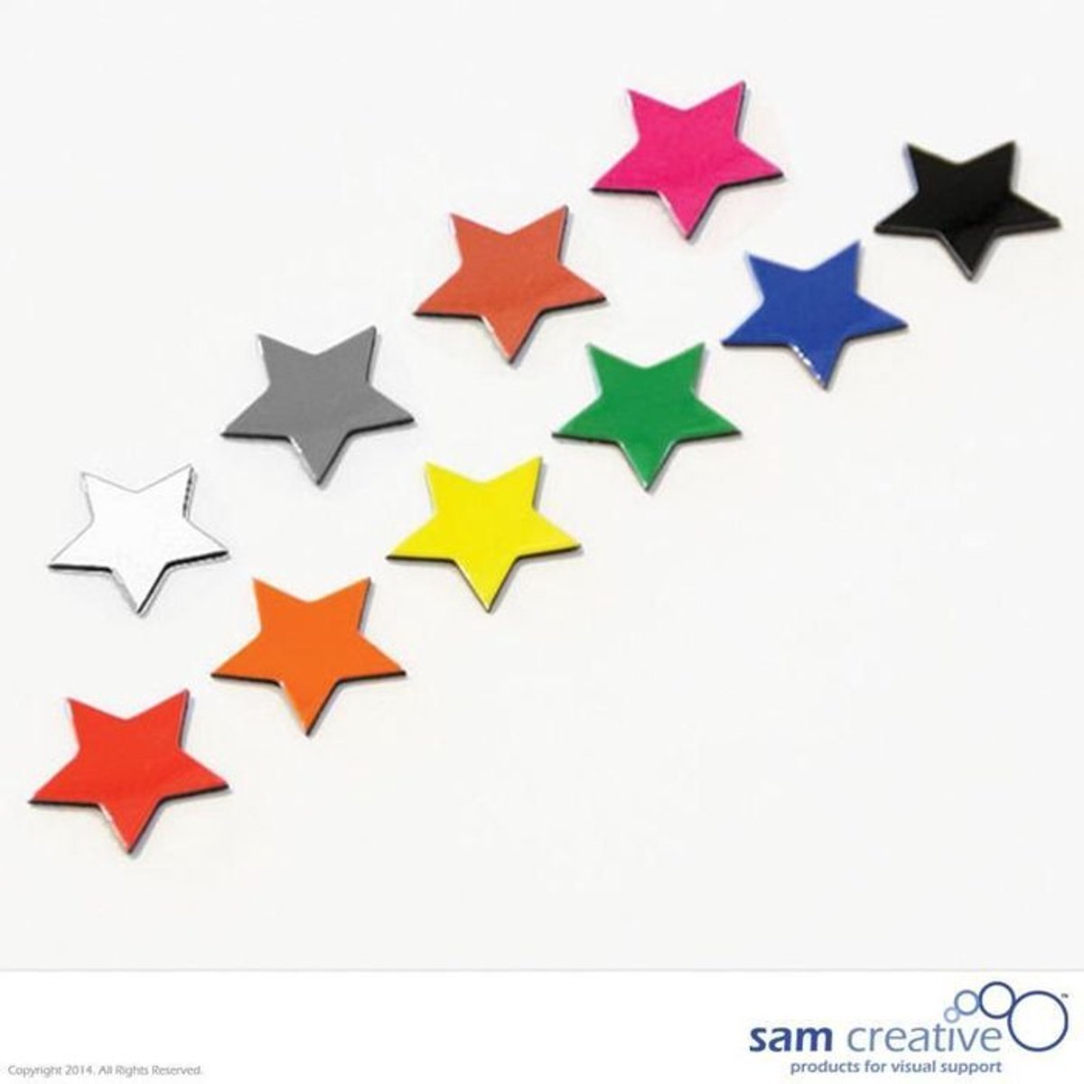 Sam Creative Whiteboard Magneten - Ster - 2x2 cm - Blauw - 25 stuks