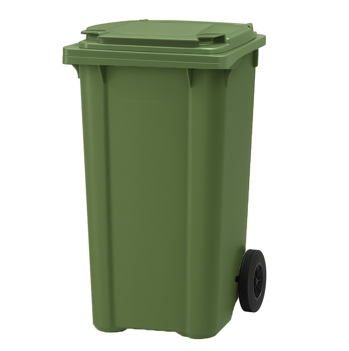 Kunststof Kliko Afval Rolcontainer Mini container - 240 liter - Groen