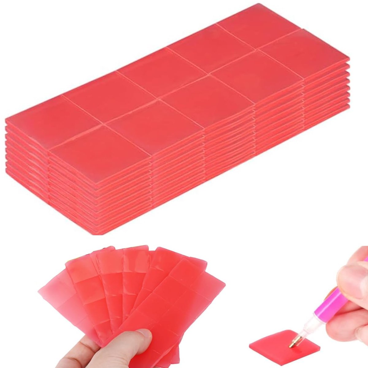 Diamant Lijmklei & Wax - 100 Stuks 2 x 2 cm - Voor 5D Diamant Schilderen, Kruissteek, DIY & Handwerk