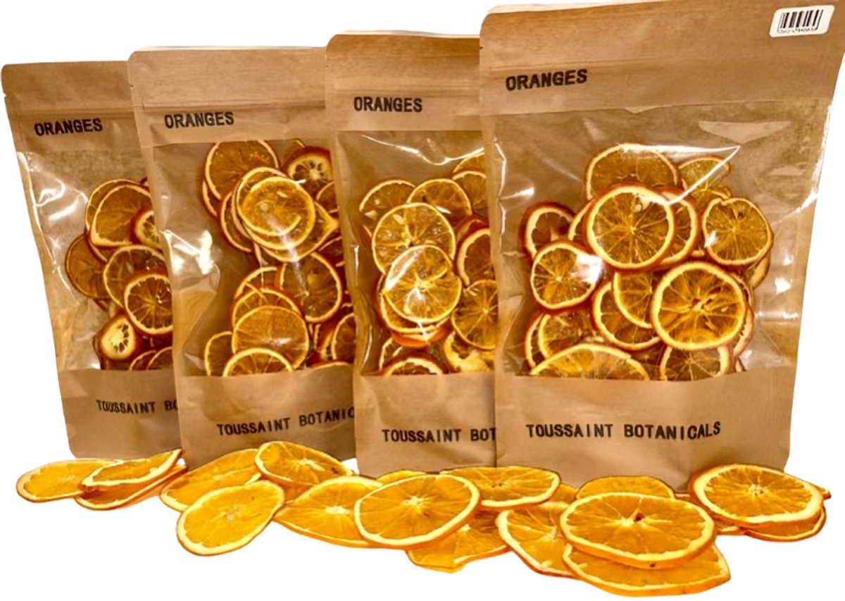 Toussaint Botanicals Premium Gedroogde Sinaasappel Schijfjes 100% Natuurlijk 100 g - Cocktails - Decoratie - Taartversiering - Sinaasappel plakjes - Spaanse Sinaasappel - Gratis Verzending!