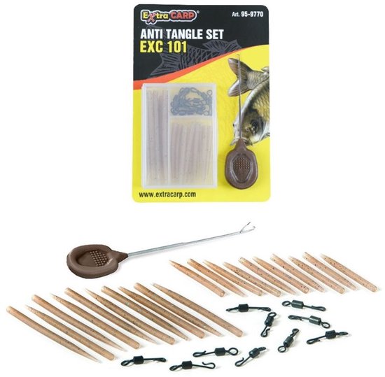 EXC Anti Tangle Set 'EXC 101' - Met Anti-Tangle Sleeves, Quick Change Swivels & Boilienaald - Rigmateriaal - Voor Karper Onderlijnen - Vissen van EXC — afbeelding 2