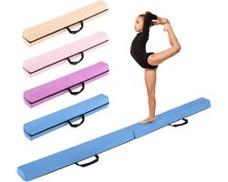 foto van COSTWAY Evenwichtsbalk, 210 cm, opvouwbare gymnastiekbalk, gymnastiekbalk, antislip, balansbalk tot 73 kg, draagbare balk met draaggrepen, gymnastiek balansbalk voor thuis gymnastiek