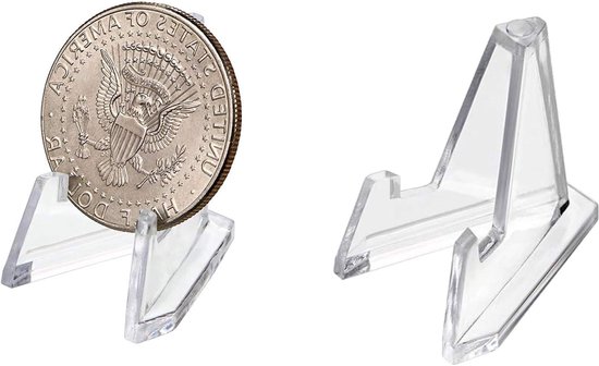 Foto: Allecto plus mini acryl schildersezel standaard voor 20 munten display houder voor kristal geodes en fossielen