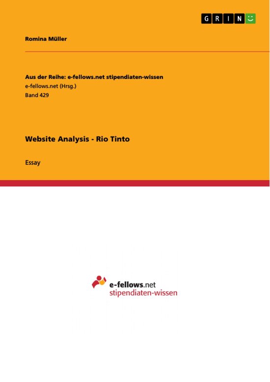 Website Analysis - Rio Tinto - cover