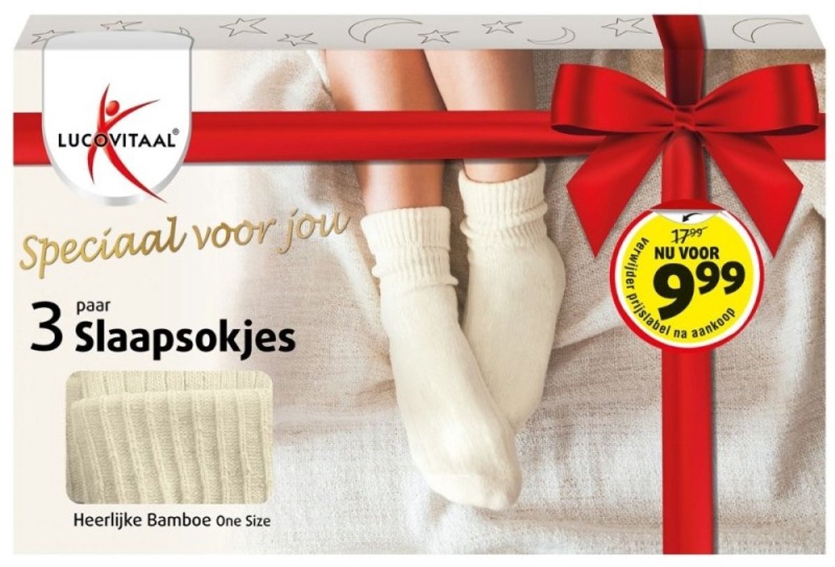 Lucovitaal Giftbox Slaapsokjes - One Size - 3 paar