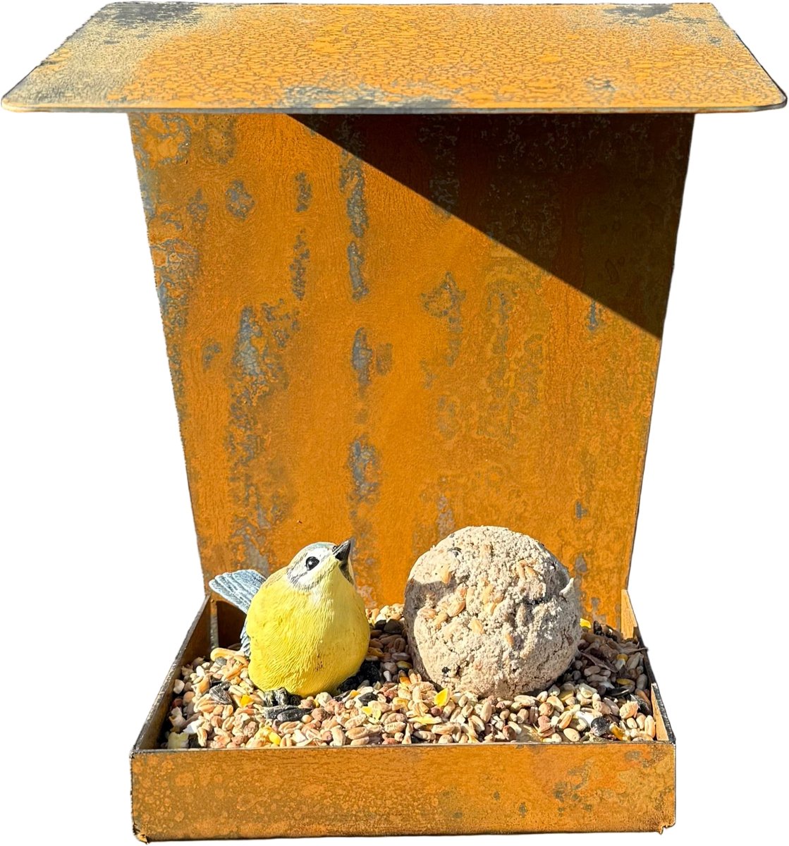 Vogelvoederhuis ULTRA - CORTENSTAAL - Wandmodel