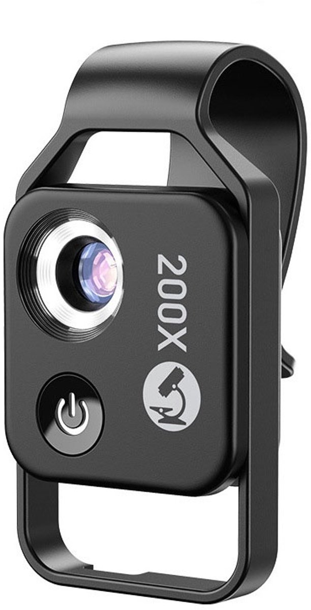 EXCITAT Mobiele microscoop - Mini - Smart - met LED-licht - voor het observeren van de wereld bij weinig licht - Zwart