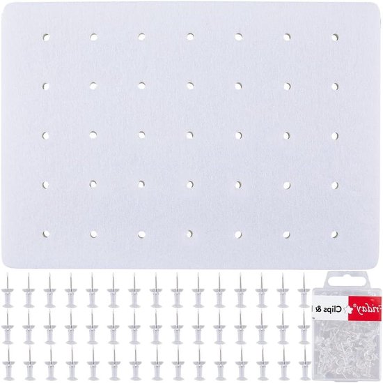 ddckj 80 x 40 cm prikbord, 0,9 cm dik decoratief viltbord met