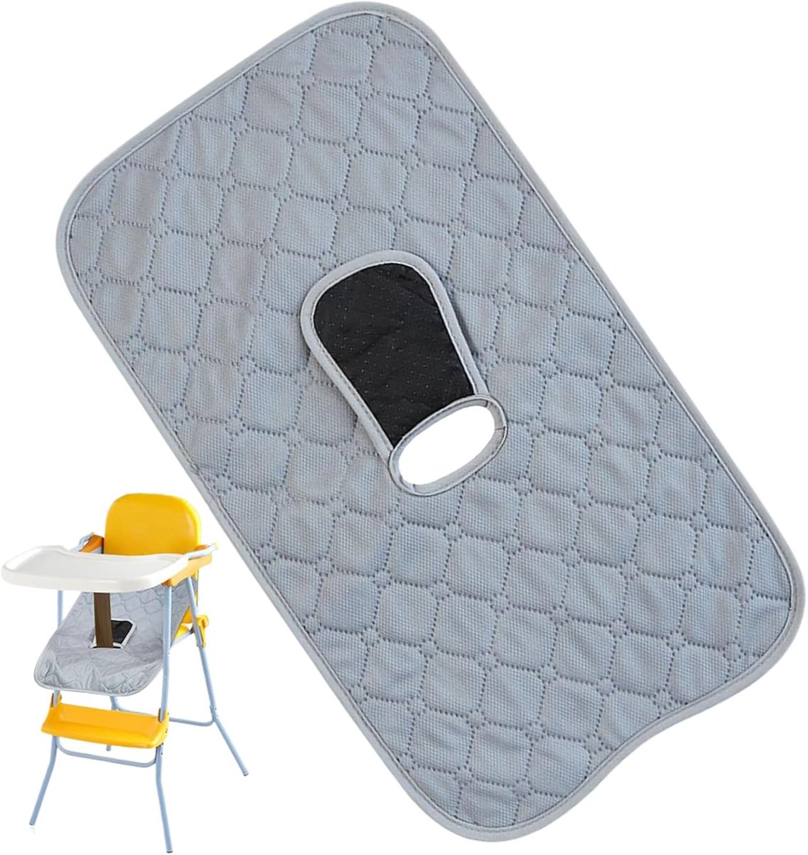 Image of 1 Autostoel Zindelijkheidstraining Mat - 52 × 29 cm - Opvouwbaar - Waterdichte Stoelbeschermer - Peuter Reismat - Draagbaar Verschoonmatje - Lekvrij - Perfect voor Roadtrips en de Zomer - Lichtgrijs