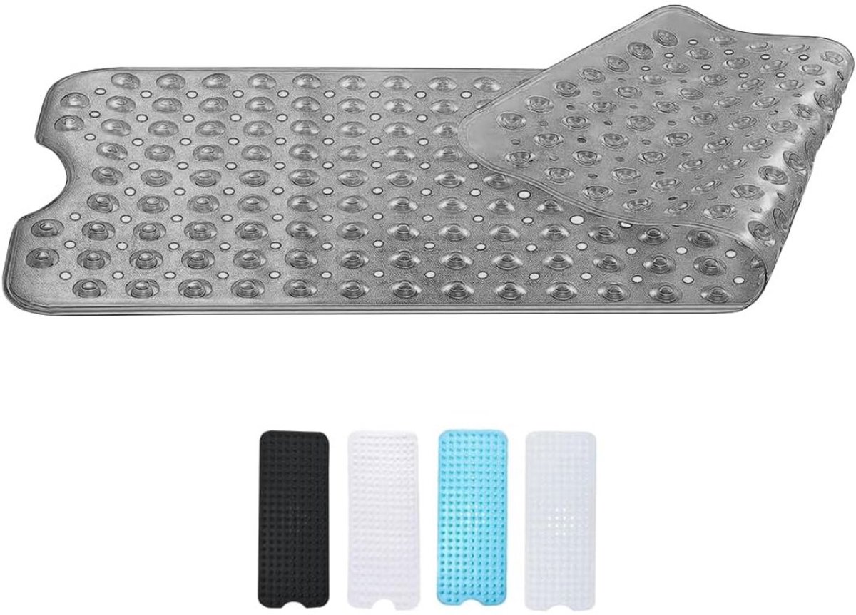 Badmat Anti Slip - Douchemat - Badmatten - Transparaant Grijs