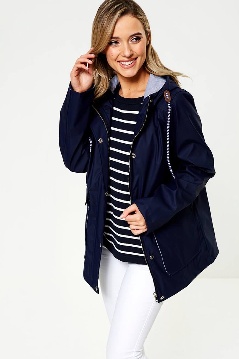 Marc Angelo Navy Regenjas - Regenjas Dames - Maat S