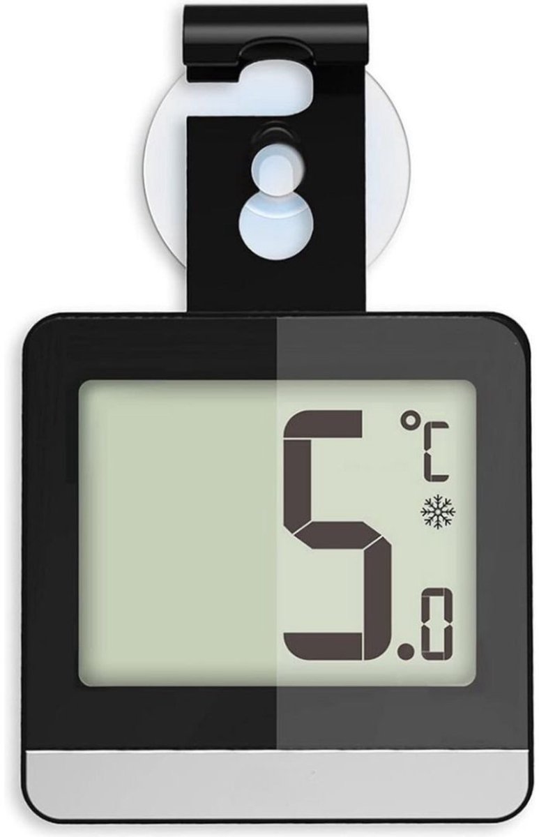 MKSS® Keukenthermometer - Koelkast Thermometer - Analoog Koelkast - Zwart
