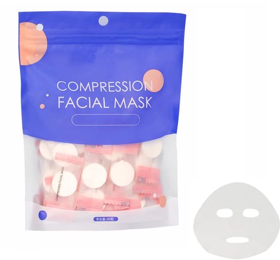 Compressed Face 50pcs Cotton Compressed Face Mask Sheets Disposable DIY Mask Paper with ...