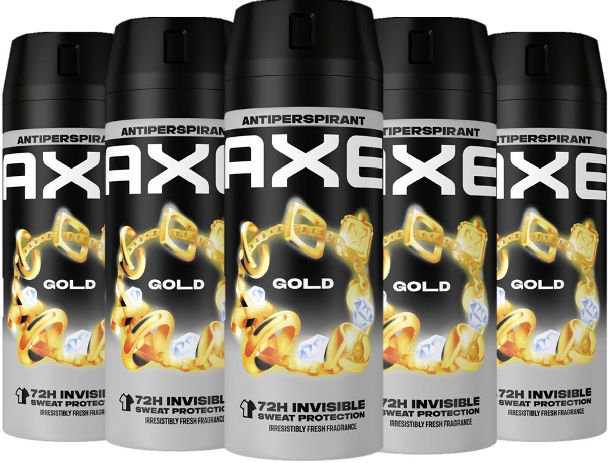 Axe Deo Spray Gold 72H DRY - 5 x 150 ml - Voordeelverpakking