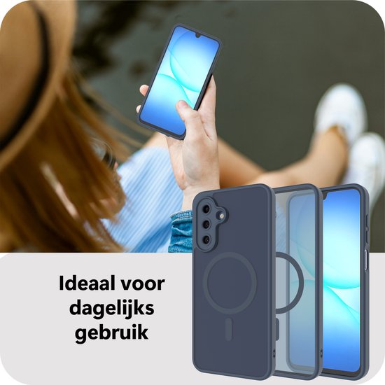 Étui Cazy pour Samsung Galaxy A17 - Compatible MagSafe - Coque arrière de qualité militaire - Blauw