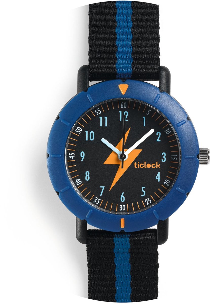 Djeco sporthorloge Flash blue - kinderhorloge waterdicht.