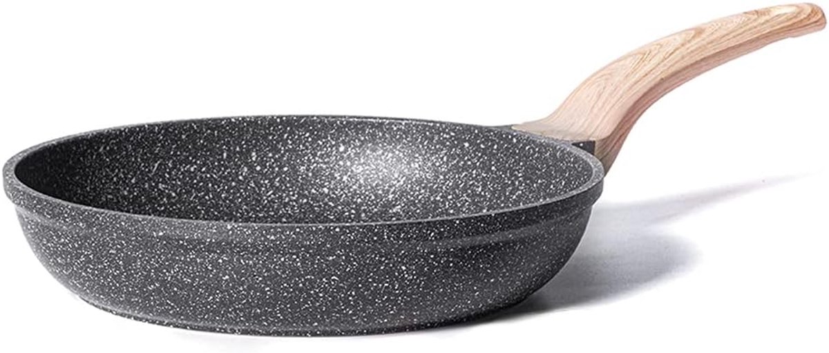 Cuhostki 1pc Non-Stick Granite Aluminum Cookware Black Stew Pot With Lid