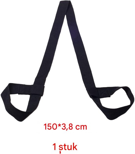 EXCITAT Straps - Draagriem voor yogamat - Verstelbaar - Geschikt voor yogamat, pilates, oefeningen, cardio, fitness - Zwart van EXCITAT — afbeelding 3