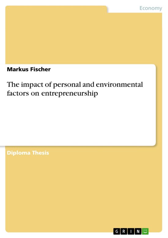 The impact of personal and environmental factors on entrepre ... - cover