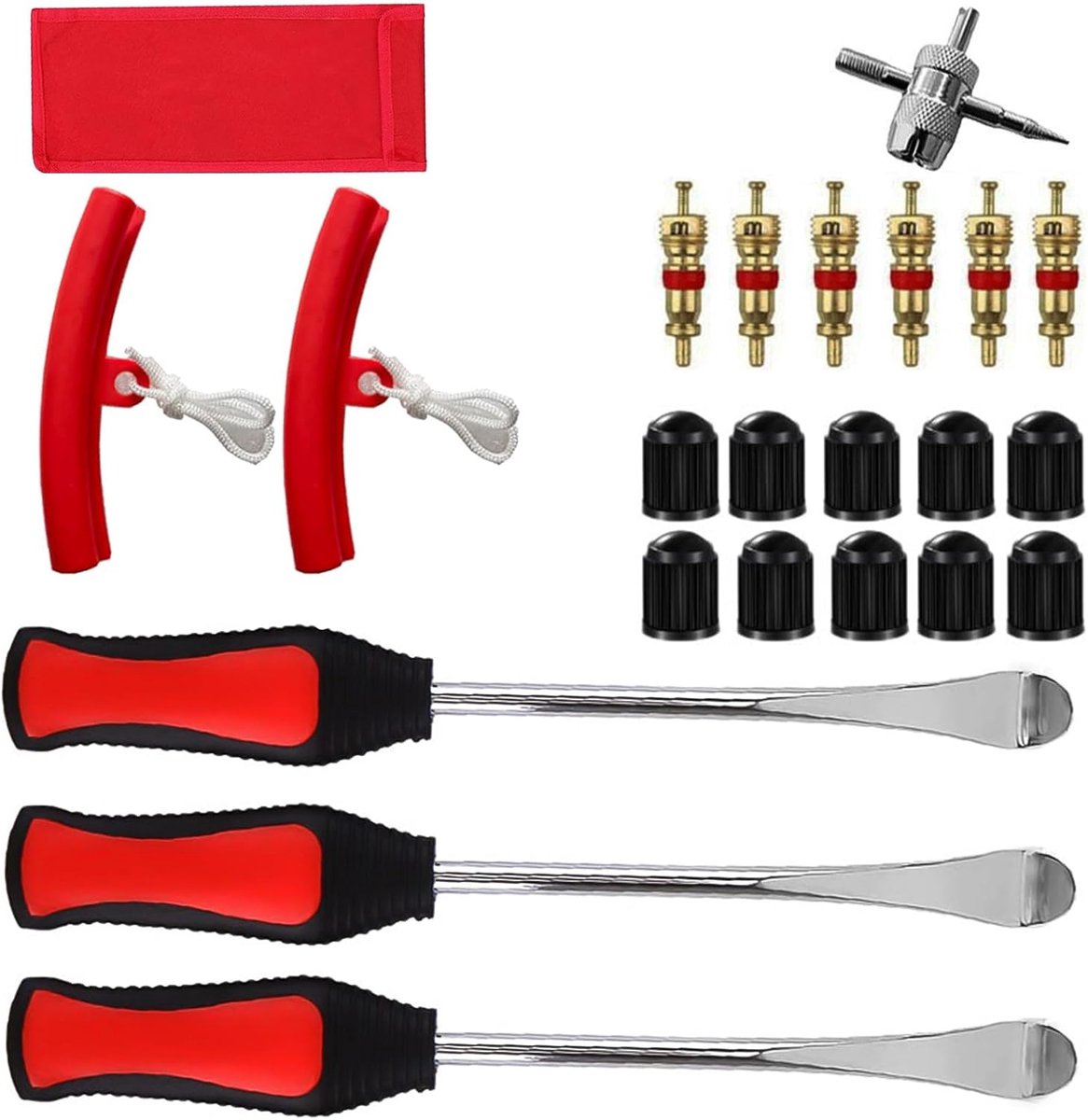 Tyre Lever Tool - Tyre Remover - Motorcycle Tire Remover - 3 Spoons Pneumatic Tool Lever - met Rim Protectors - Wheel Protectors - Spoons - Change Kit