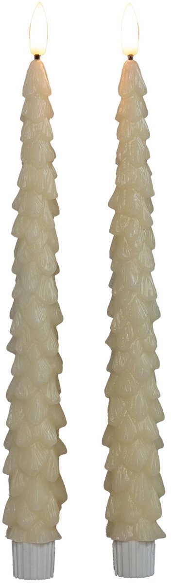 Annas collection - Dinerkaars kerstboom 27 cm ivoor