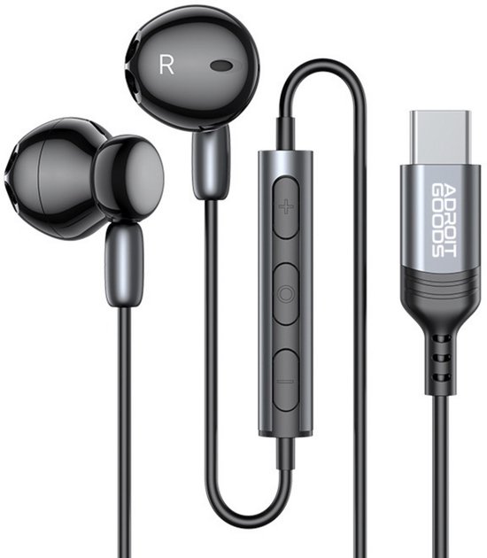 SoundMAGIC E11D Digitale USB C Hoofdtelefoon Type C Oordopjes met Microfoon HiFi Stereo Oortelefoon Krachtige Bass Geluidsisolerende Compatibel met Android Apparaat Gunmetal