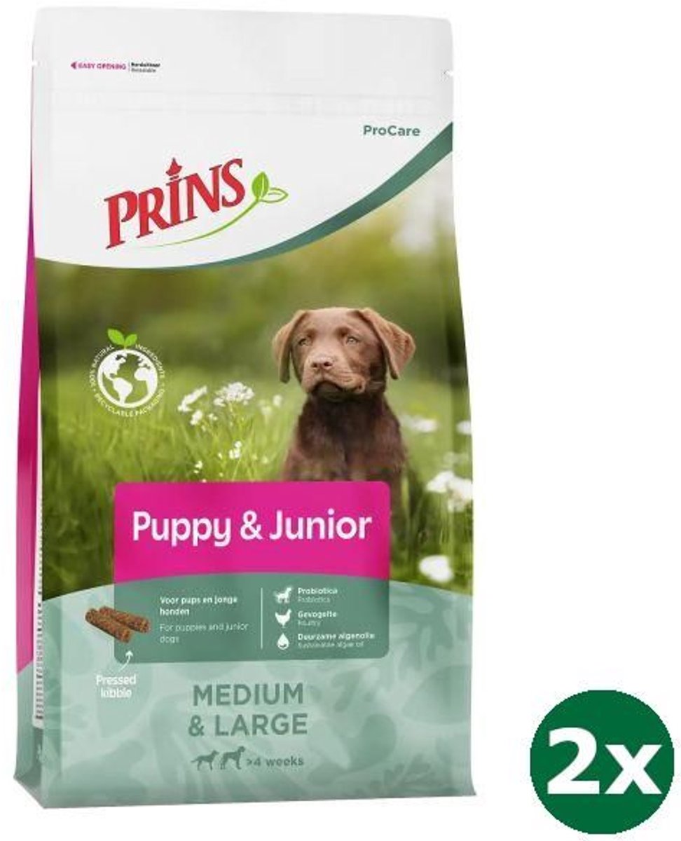 Prins 2x01_3 kg Prins procare puppy/junior hondenvoer