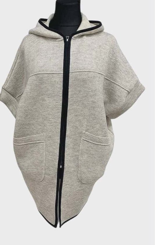 Oversized sweaterjas dames dames vest met capuchon lange warme