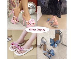 Allecto plus – Bloem Schoenclips, Verwijderbare Decoratie Clips voor Schoenen met Kunstbloemen – Geschikt voor Flip Flops, Sandalen en Hoge Hakken – Set van 2 stuks.