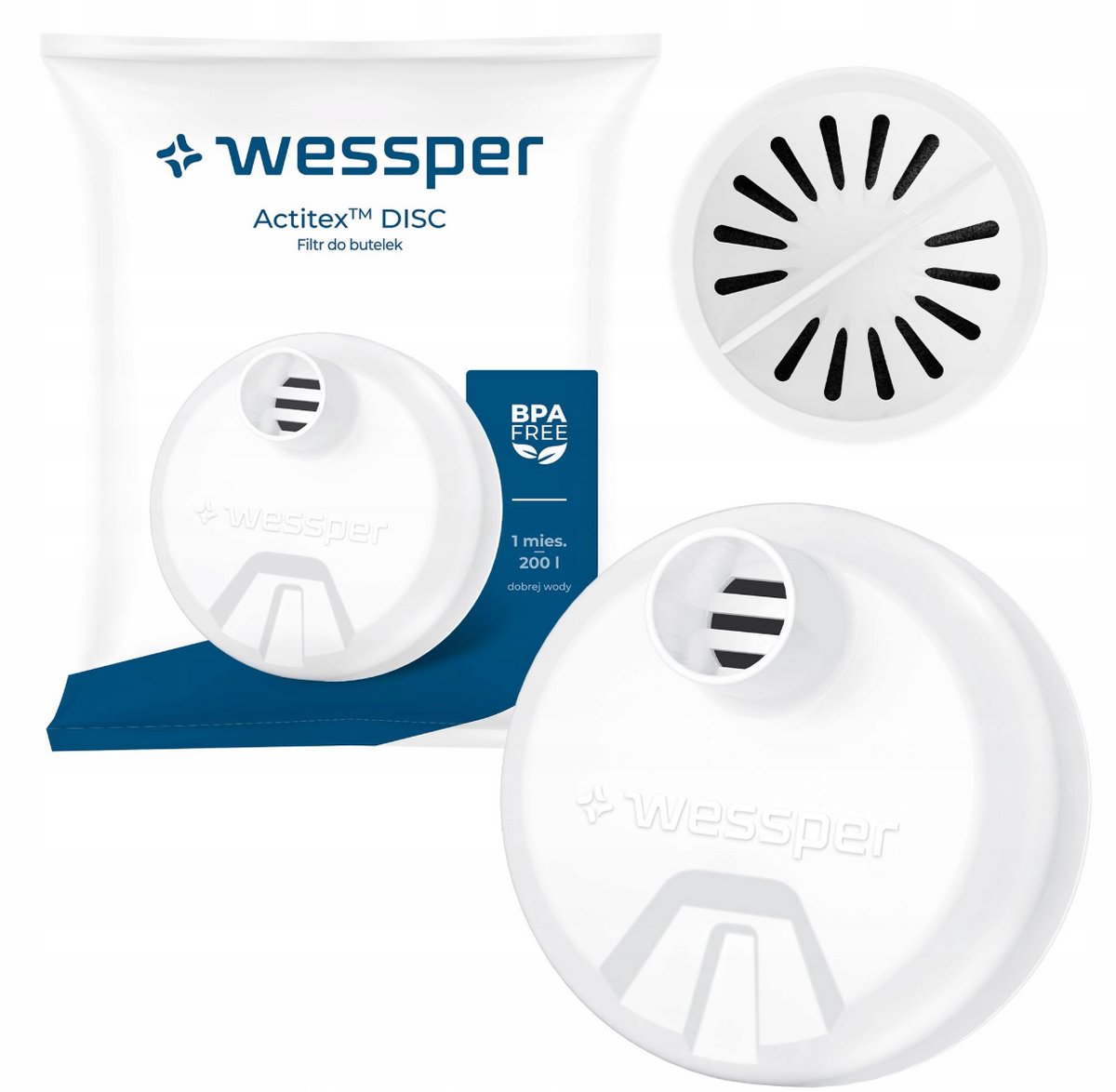 WESSPER ACTITEX™ DISC filter cartridge voor Wessper drinkflessen