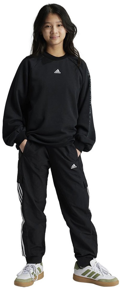 Adidas Street Jam Woven Cutted Cargobroek 7-8 Years Meisje Zwart